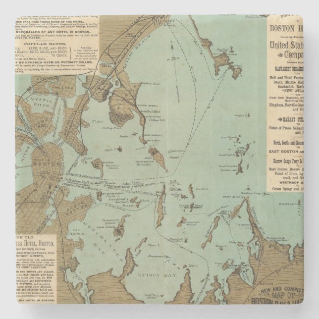 Boston hamn underlägg sten (Framsidan)