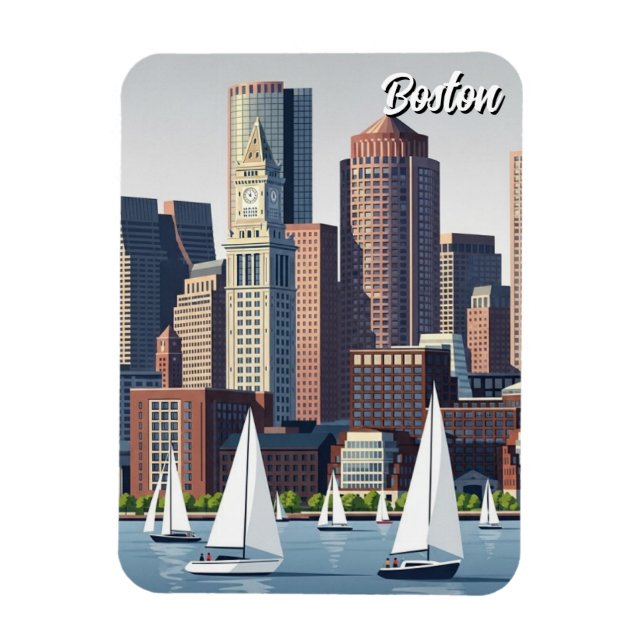Boston Harbor Resor Magnet (Vertikal)