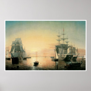 Boston Harbour, 1850-55 Poster