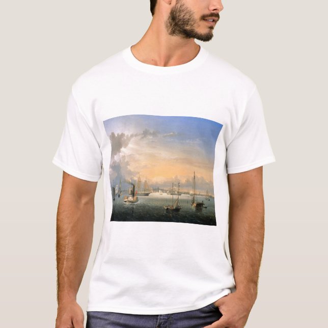 Boston Harbour 1854 T Shirt (Framsida)