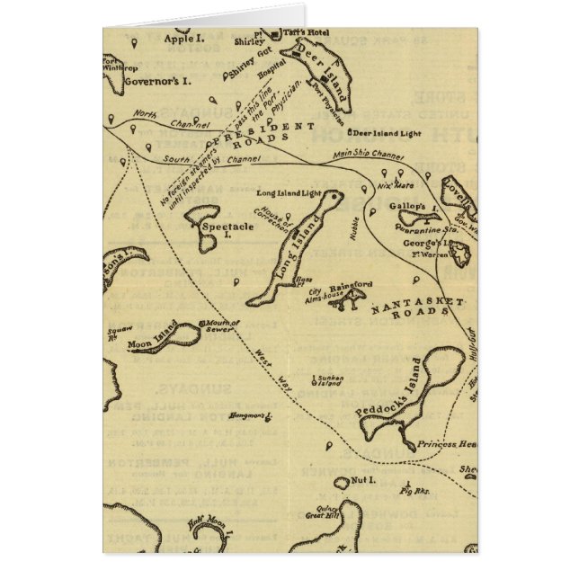 Boston Harbour 2 Hälsningskort (Framsidan)