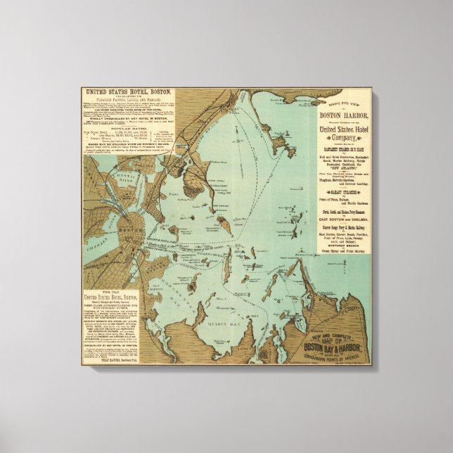Boston Harbour Canvastryck (Framsida)