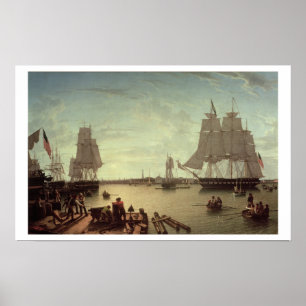Boston Harbour från konstitution Wharf Poster