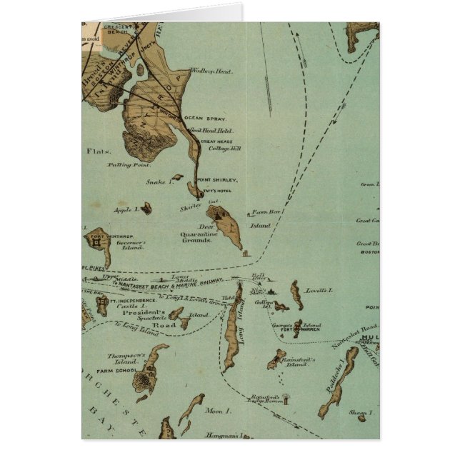 Boston Harbour Hälsningskort (Framsidan)