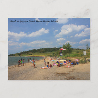 Boston Harbour Islands Spectacle Island Beach Vykort