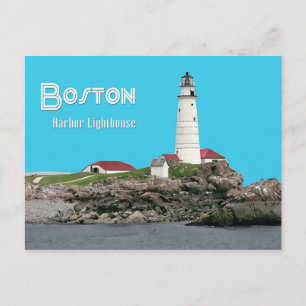 Boston Harbour Lighthouse Vykort