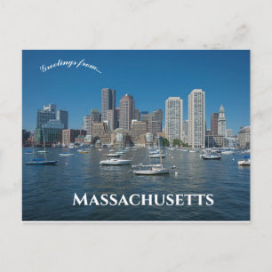 Boston Harbour Massachusetts Vykort
