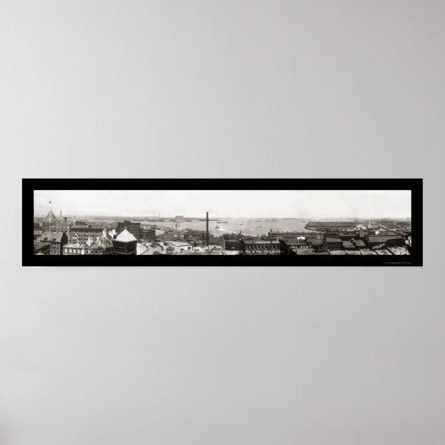 Boston Harbour, MORSA Photo 1912 Poster (Framsidan)