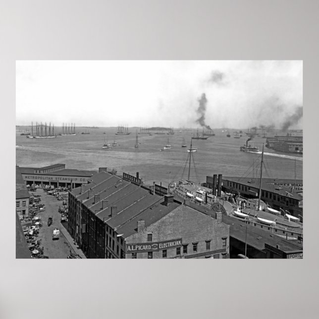 Boston Harbour Overview Poster (Framsidan)