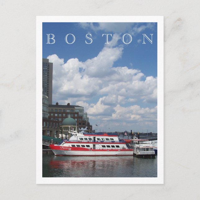 Boston Harbour Vykort (Framsida)