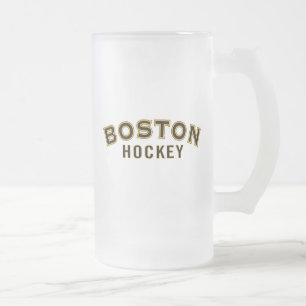 Boston Hockey 16oz Frosted Glass Mugg