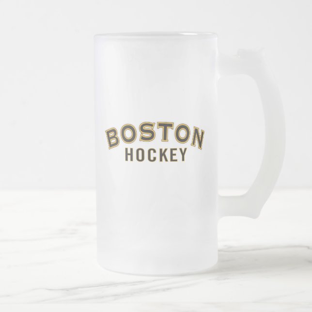 Boston Hockey 16oz Frosted Glass Mugg (Höger)