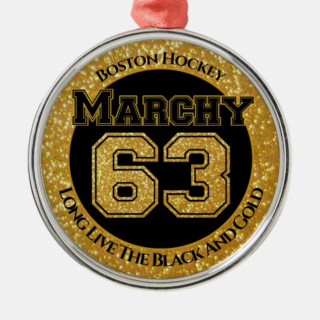 Boston Hockey Marchy 63 Julgransprydnad Metall (Framsidan)