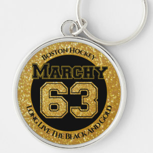 Boston Hockey Marchy 63 Rund Silverfärgad Nyckelring