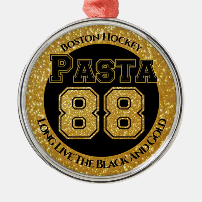 Boston Hockey Pasta 88 Julgransprydnad Metall (Framsidan)