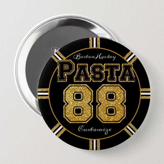 Boston Hockey Pasta 88 Knapp (Framsida & baksida)