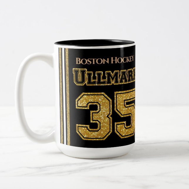 Boston Hockey Ullmark 35 Två-Tonad Mugg (Vänster)