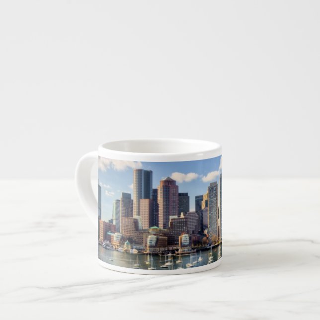 Boston horisont från strand espressomugg (Framsida vänster)