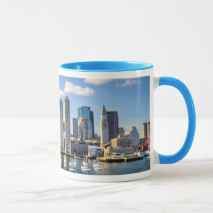 Boston horisont från strand mugg