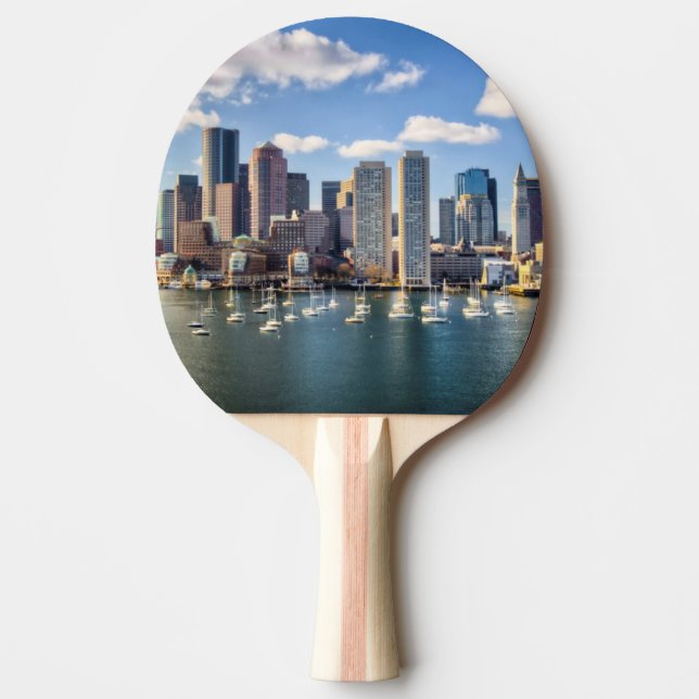 Boston horisont från strand pingisracket (Framsidan)