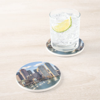 Boston horisont från strand underlägg