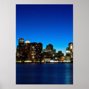 Boston horisont med månen poster