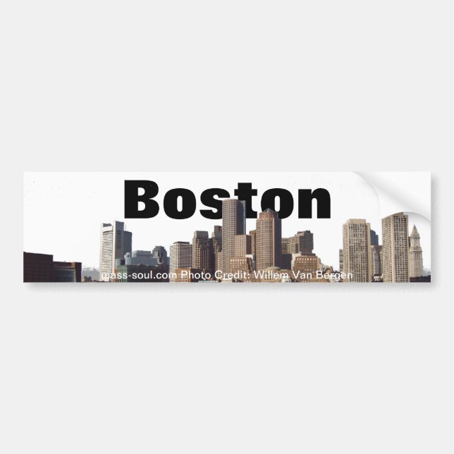 Boston horisontbildekal bildekal (Framsidan)