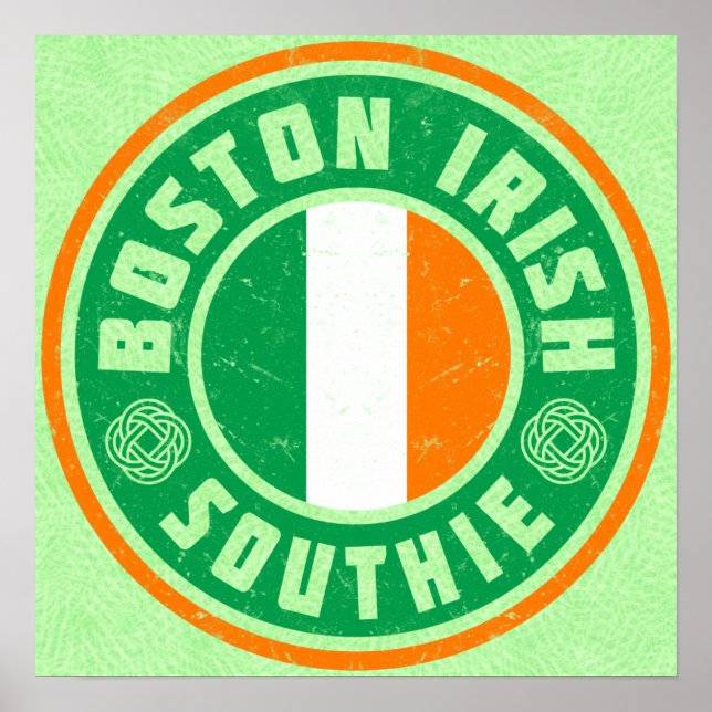 Boston Irish American Southie Print Poster (Framsidan)