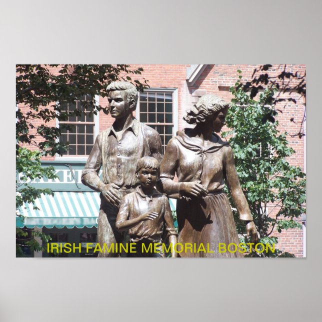 Boston Irish Famine Memorial Poster (Framsidan)