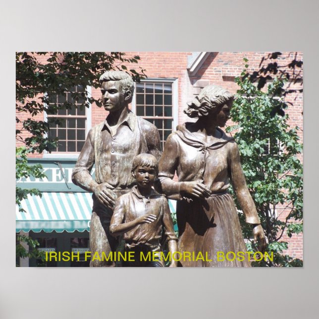 Boston Irish Famine Memorial Poster (Framsidan)