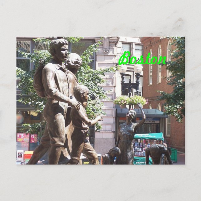 Boston Irish Famine Memorial Vykort (Framsida)