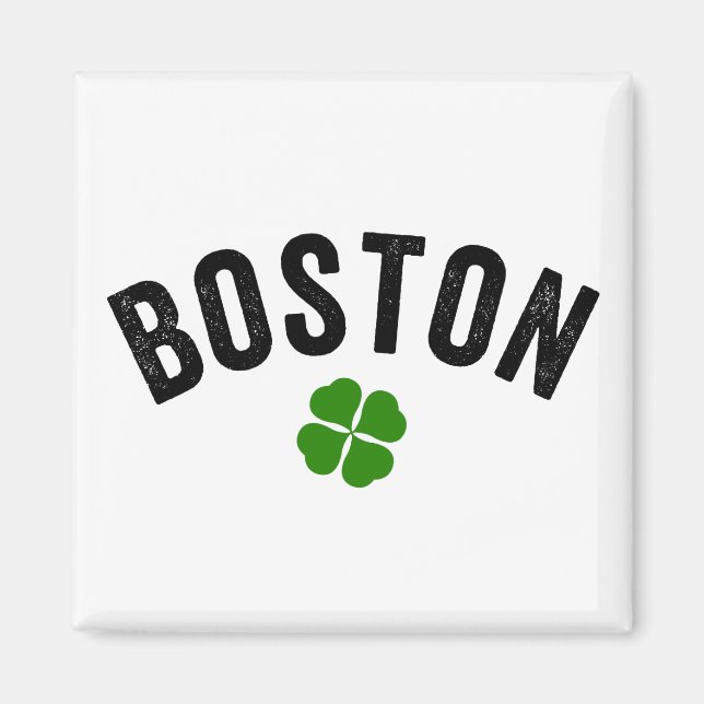 Boston Irish Shamrock Magnet (Framsidan)