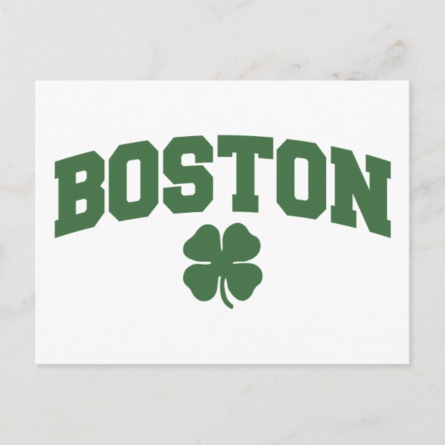 Boston (Irish Shamrock) Vykort (Framsida)