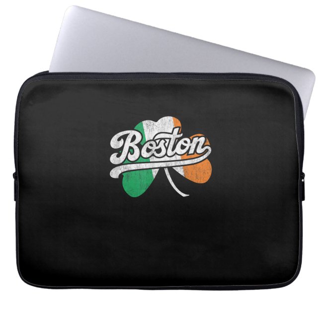 Boston Irish T-Shirt T-Shirt Laptop Fodral (Framsidan)