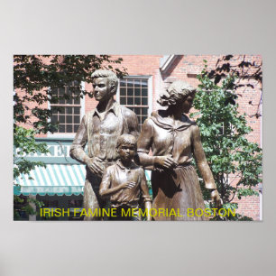 Boston irländsk svältminnesmärke poster