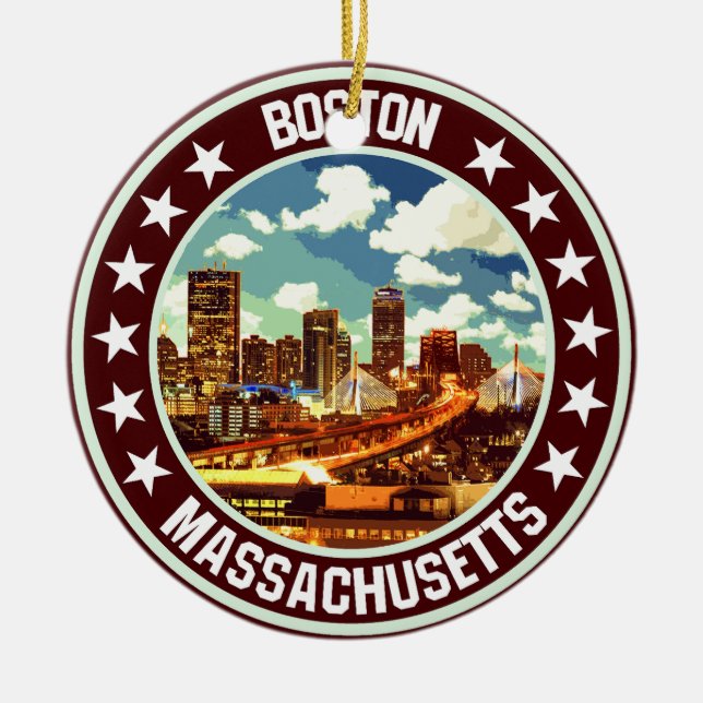 Boston Julgransprydnad Keramik (Framsidan)