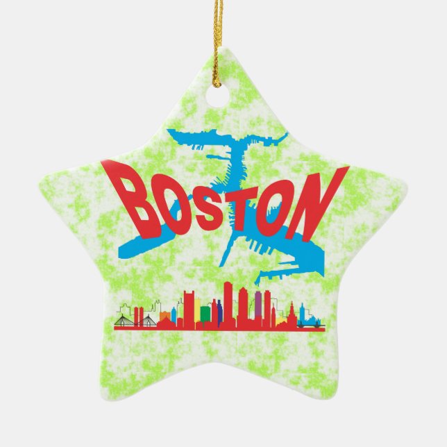 Boston Julgransprydnad Keramik (Framsidan)