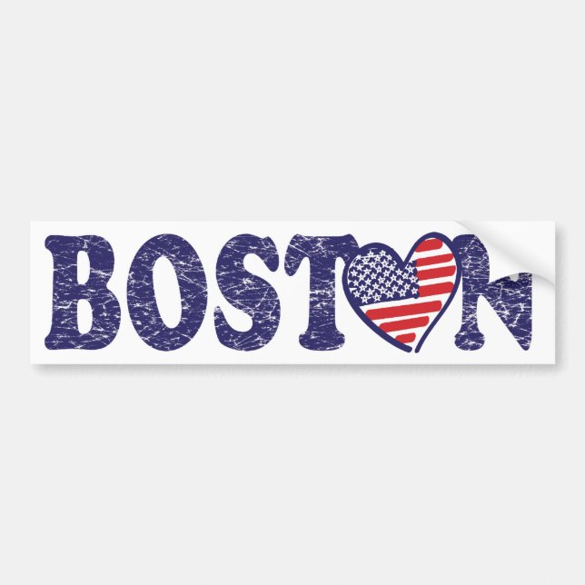 Boston Kärlek Bildekal (Framsidan)