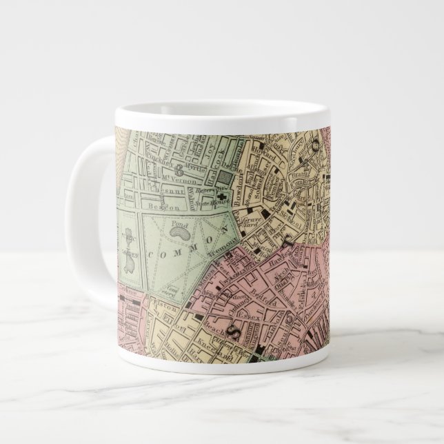 Boston Karta av Mitchell Jumbo Mugg (Framsida vänster)