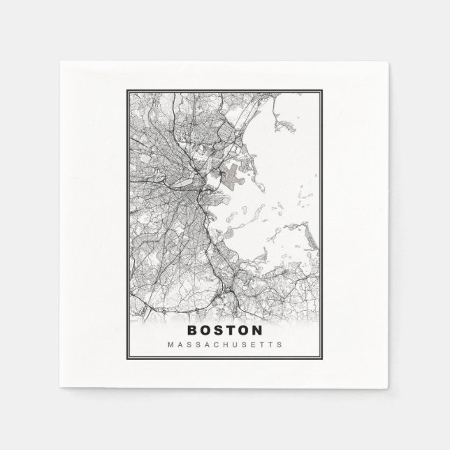 Boston Karta Pappersservett (Framsidan)