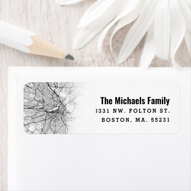 Boston Karta ThLED | Returetikett Returadress Etikett (Insitu)