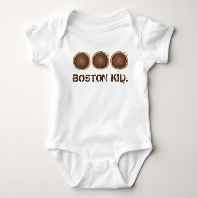 Boston Kid Cream Paj Donut Doughnut Massachusetts Tröja (Framsida)