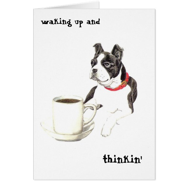 Boston koffein hälsningskort (Framsidan)