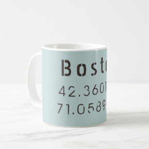 Boston Latitude & Longitud Kaffemugg