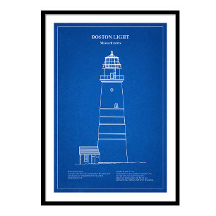 Boston Light Lighthouse - Massachusetts - AD Fototryck