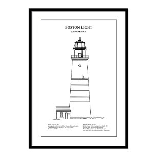Boston Light Lighthouse - Massachusetts - BD Fototryck