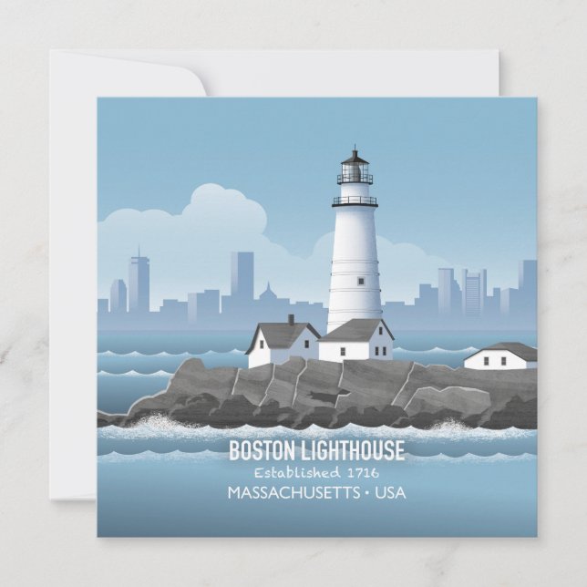 Boston Lighthouse Card (Framsida)