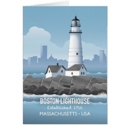 Boston Lighthouse Card OBS Kort