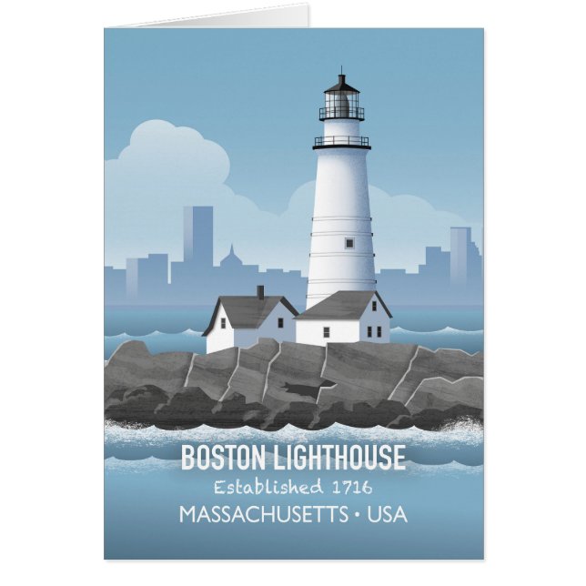 Boston Lighthouse Card OBS Kort (Framsidan)