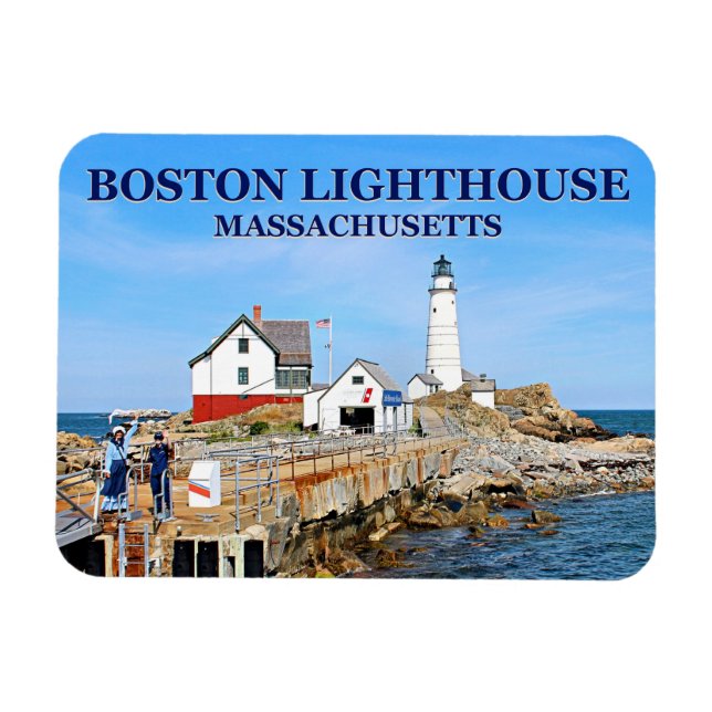 Boston Lighthouse, Massachusetts Flex Magnet (Horisontell)